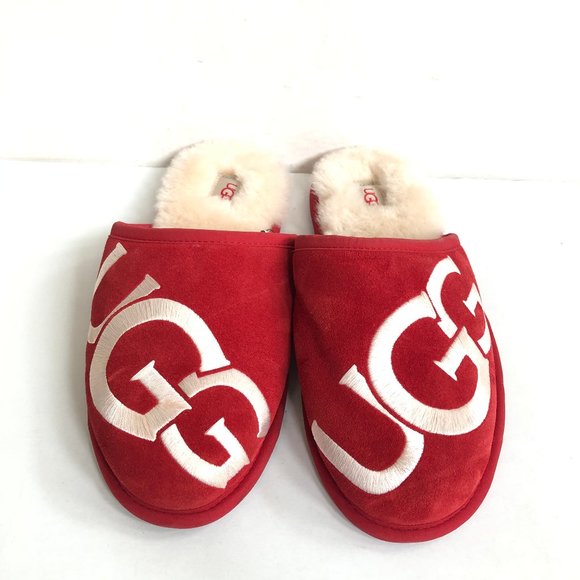 UGG SCUFF LOGO RED WHITE SLIP ON SLIPPER US 8 / EU 41 / UK 7 main image 5